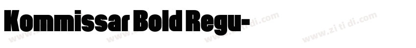 Kommissar Bold Regu字体转换